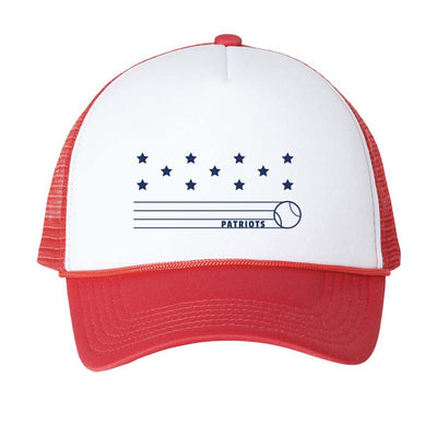 PATRIOTS STRIPES FOAM TRUCKER CAP ~ GLENVIEW PATRIOTS