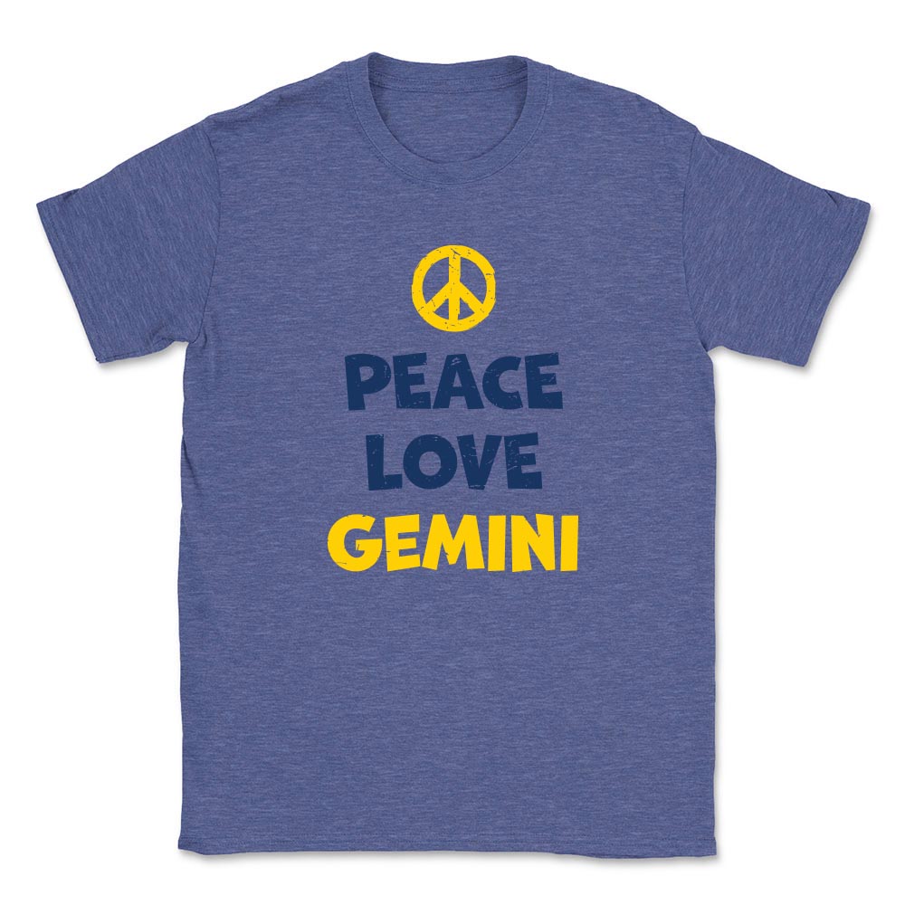 PEACE LOVE UNISEX COTTON SOFTSTYLE TEE ~ GEMINI MIDDLE SCHOOL ~ classic fit