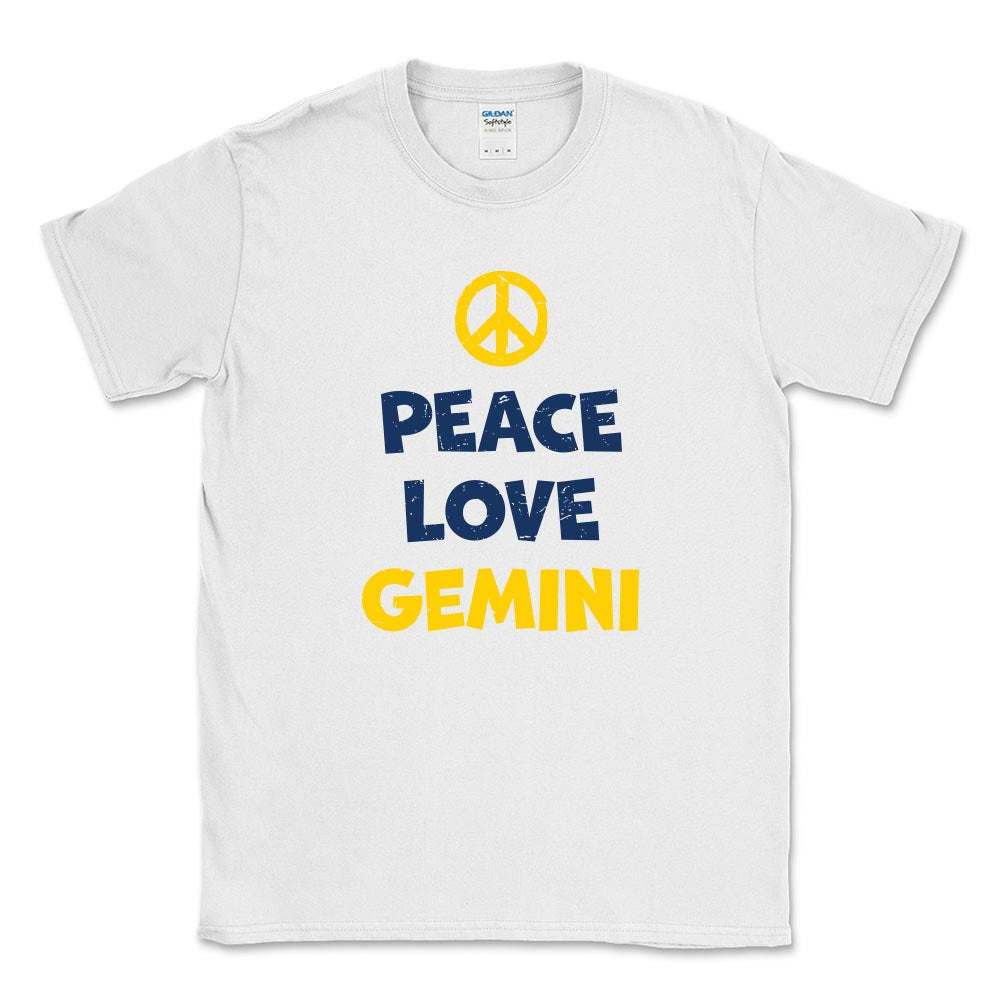 PEACE LOVE COTTON SOFTSTYLE TEE ~ GEMINI MIDDLE SCHOOL ~ adult ~ classic unisex fit