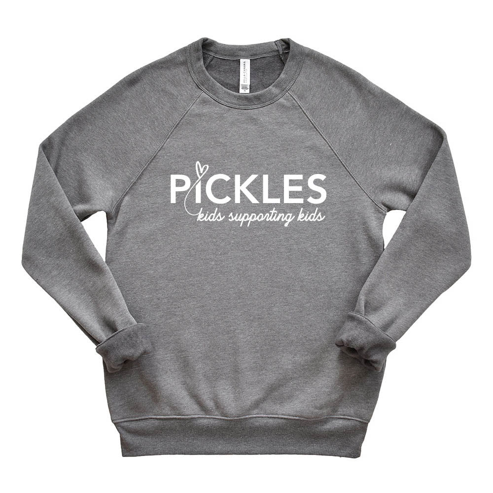 PICKLES ~ youth fleece raglan crewneck sweatshirt ~ classic fit