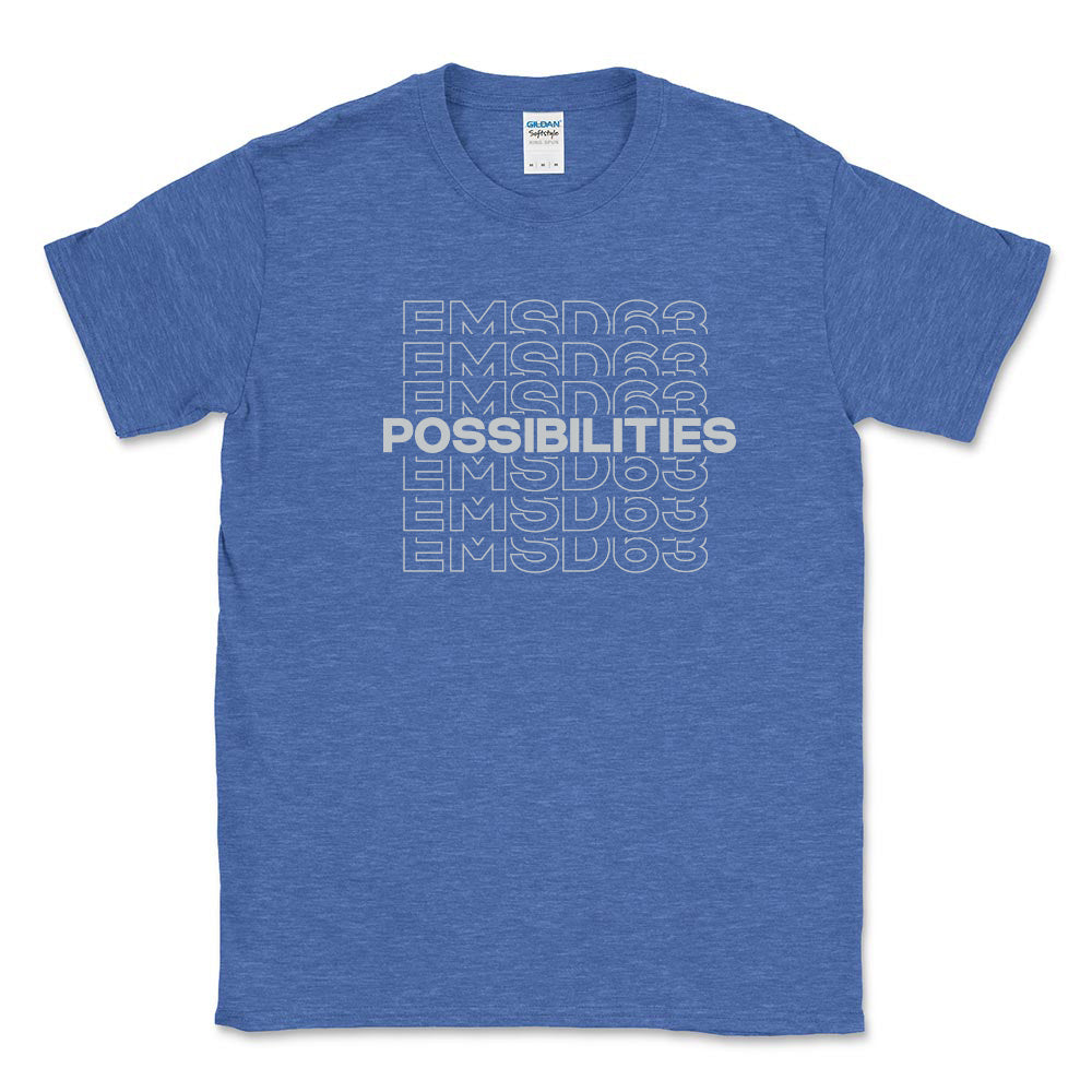 POSSIBILITIES EMSD63 UNISEX COTTON SOFTSTYLE TEE <br> Gildan <br>classic fit