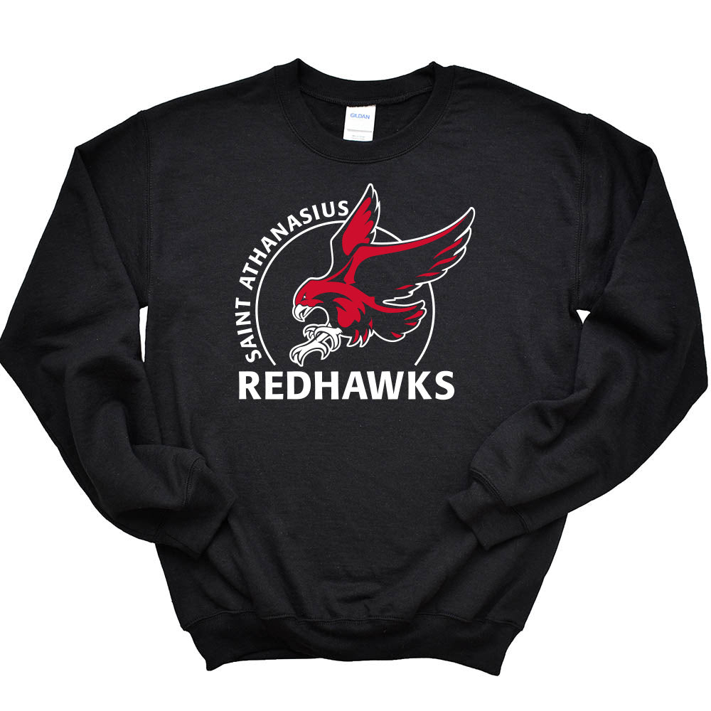ST. ATHANASIUS REDHAWKS SWEATSHIRT <br> youth and adult <br>classic unisex fit