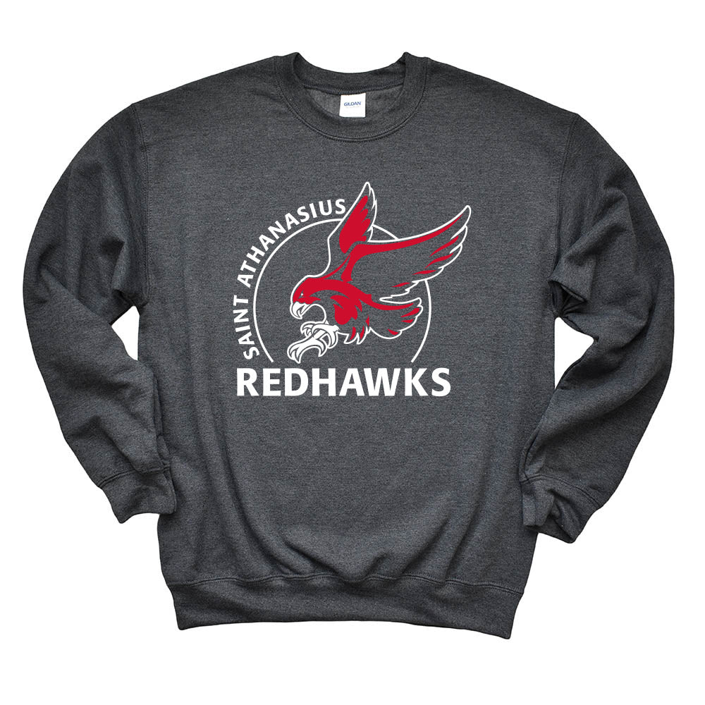 ST. ATHANASIUS REDHAWKS SWEATSHIRT <br> youth and adult <br>classic unisex fit