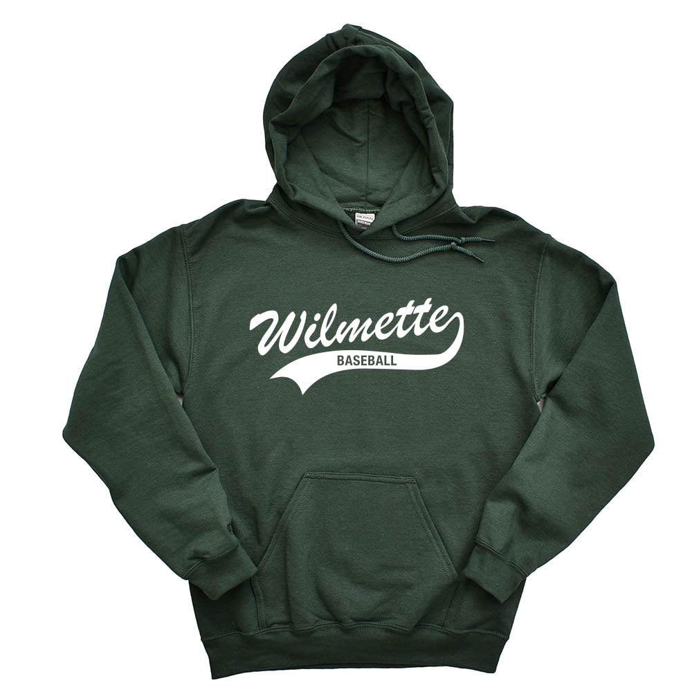 TRAVEL TEAM PERSONALIZED HOODIES ~ WILMETTE BASEBALL ~ youth & adult ~ classic fit